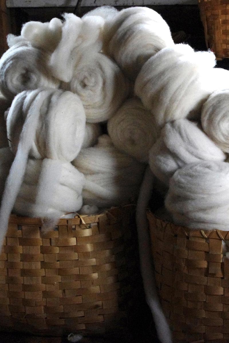 Wool Baskets Manufacturer Of Custom Yarn, Roving, Batting, And Knitted Fabric